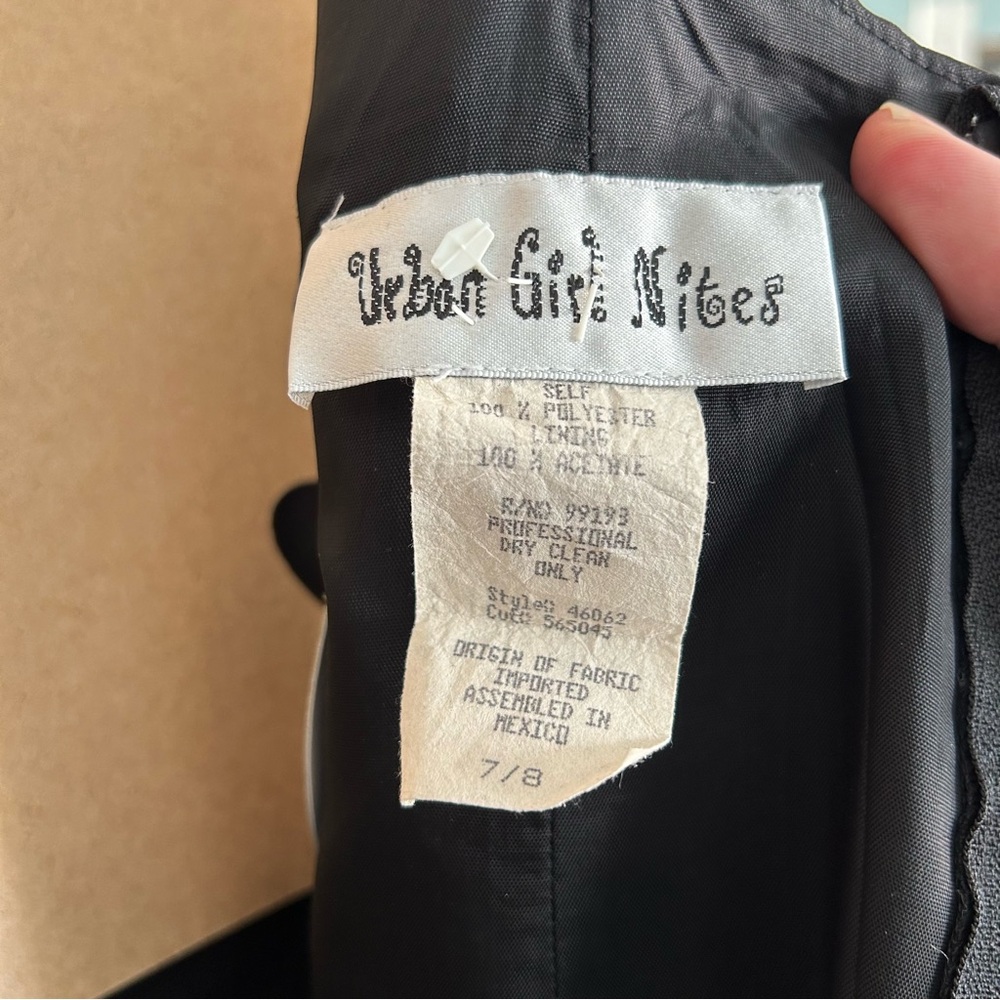 Urban Girl Nites Vintage Y2K Formal Black Gown with‎ Crisscross Back | Size 7/8 - Picture 9 of 10